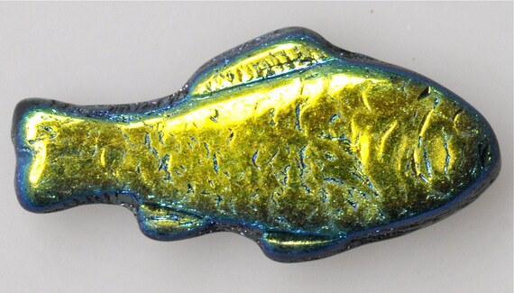 大きな魚のビーズ - チェコガラス製魚ビーズ - 28mm x 13mm - 各種