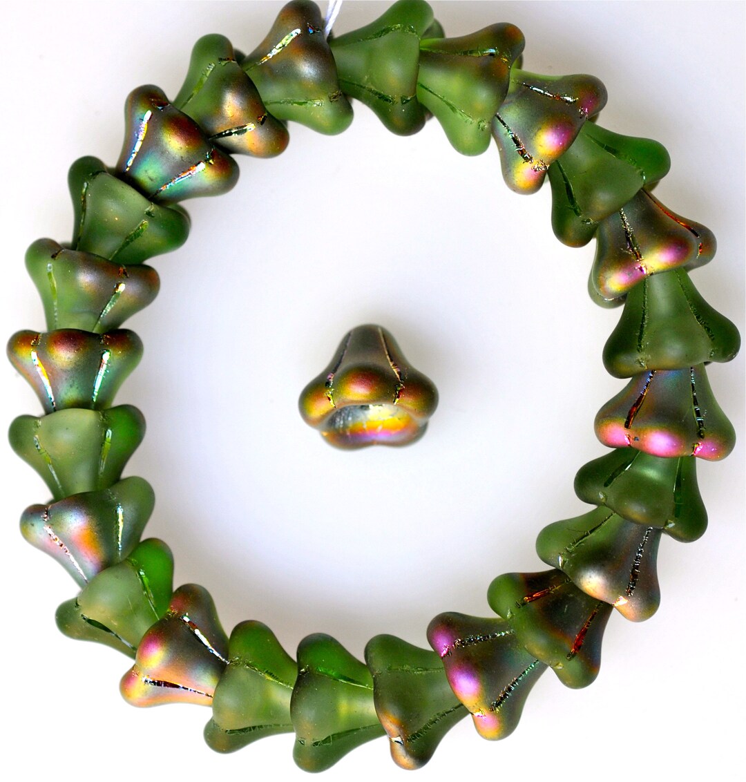 Large Flower Cup Beads Czech Glass Flower Beads 11mm X 13mm Various