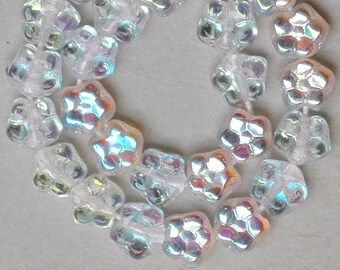 GEMMES TERRESSES MATTES . 30 perles de verre métallques tchèques. 3 mm