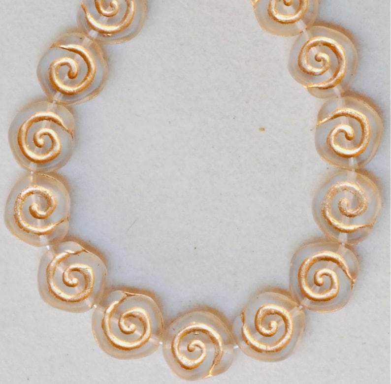 Snail Shell Bead - Czech Glass Beads - 12mm X11mm - Various Colors ...