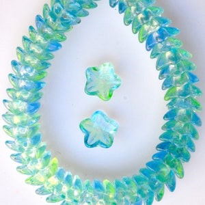 Flower Cup Beads - Czech Glass Flower Beads - 10mm x 4mm - Various Colors - Qty 48
