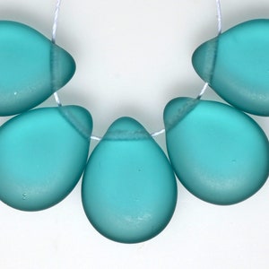 NEW BEAD! Pear Shaped Tabular Teardrop Bead - Czech Glass Teardrop Bead -  12mm x 16mm - Various Colors - Qty 10 Beads