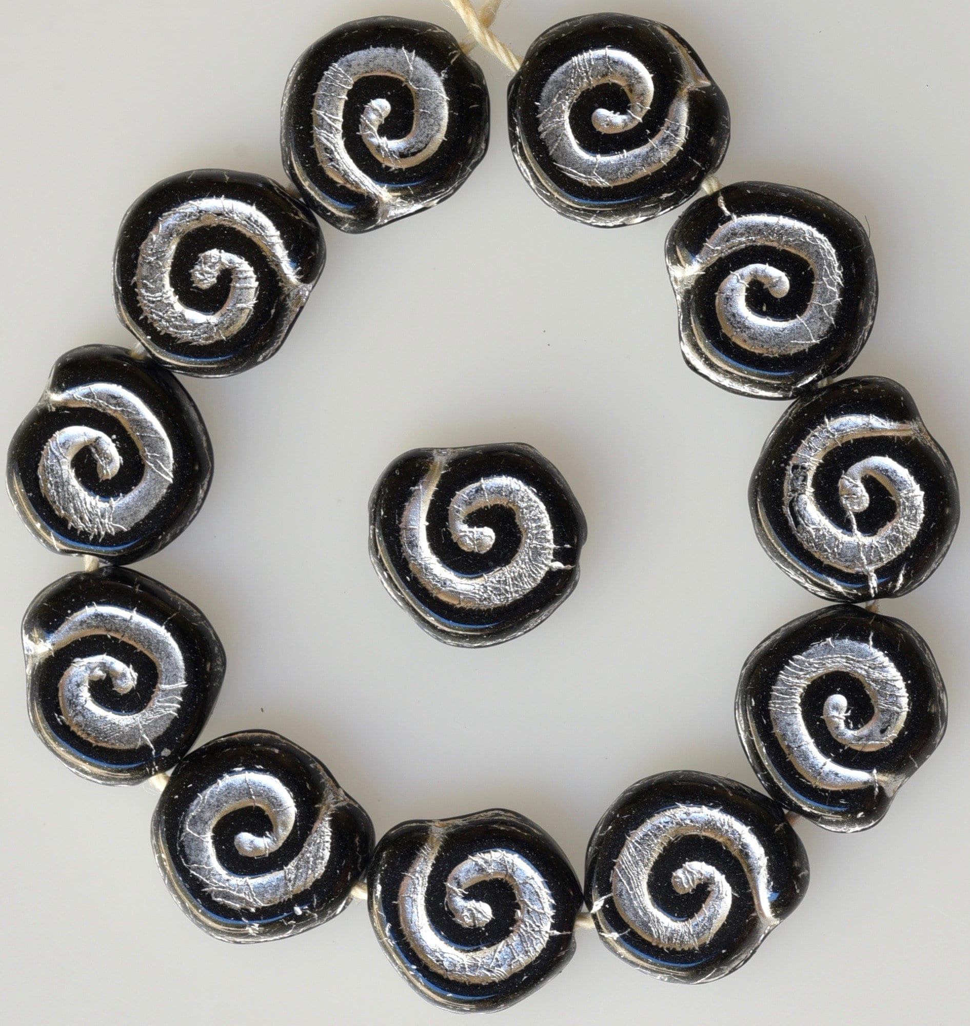 Snail Shell Bead - Czech Glass Beads - 12mm X11mm - Various Colors ...