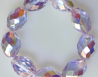 15 mm x 12 mm 大型オーバル ファイアポリッシュ チェコガラスビーズ