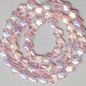 6mm Glass Star Bead - Czech Glass Beads - Various Colors - Qty 50