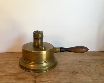 French Vintage Brass Alcohol Wick Burning Camping Stove