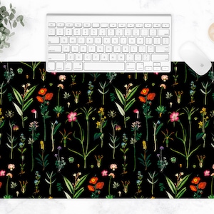 Nature Desk Mat, Cute Mousepad, Floral Mouse pad, Cute Desk Decor, Cubicle Decor, Cottagecore Desk Mat, Work From Home, New Job Gift