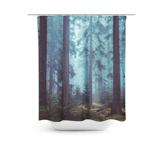 Shower Curtain Trees Forest Wilderness Woods Wanderlust Etsy