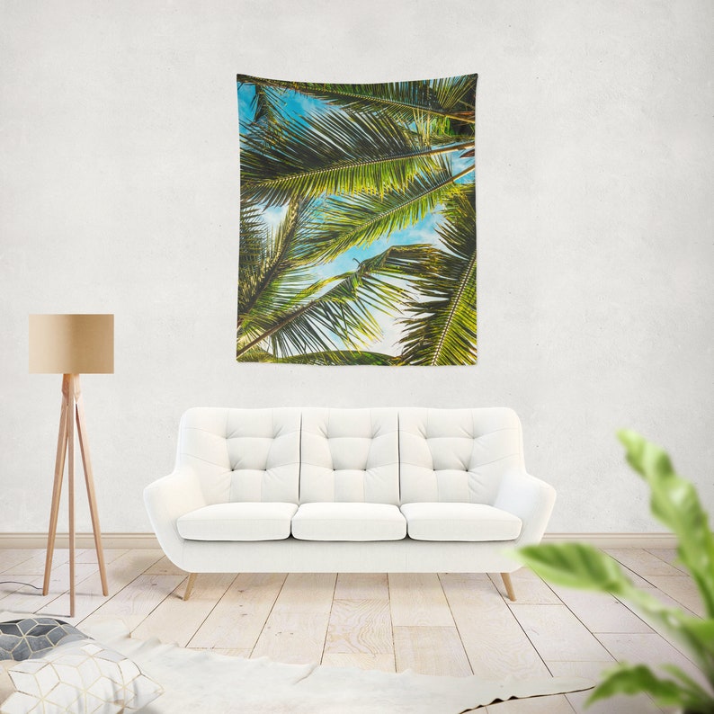 Palm Tree Tapestry Wall Tapestry Wall Hanging Tropical Etsy