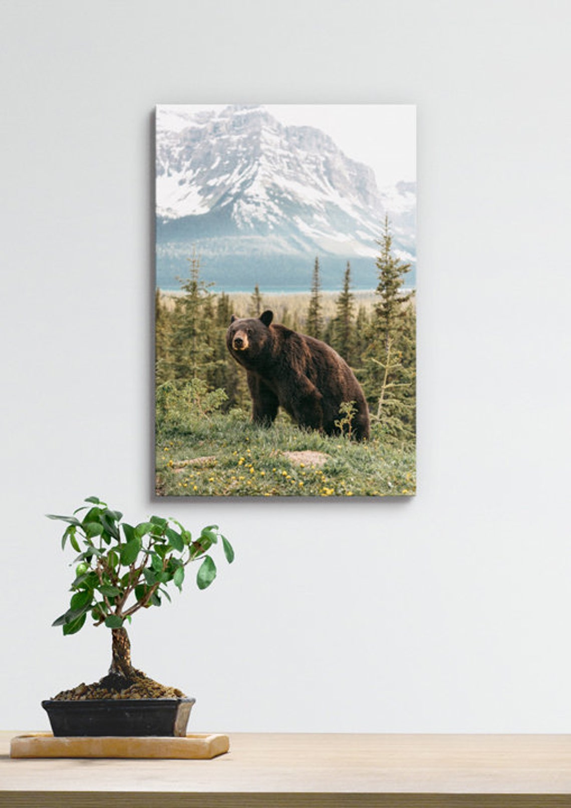 Black Bear Canvas Wall Art Decor Print Nature Ready to Hang - Etsy