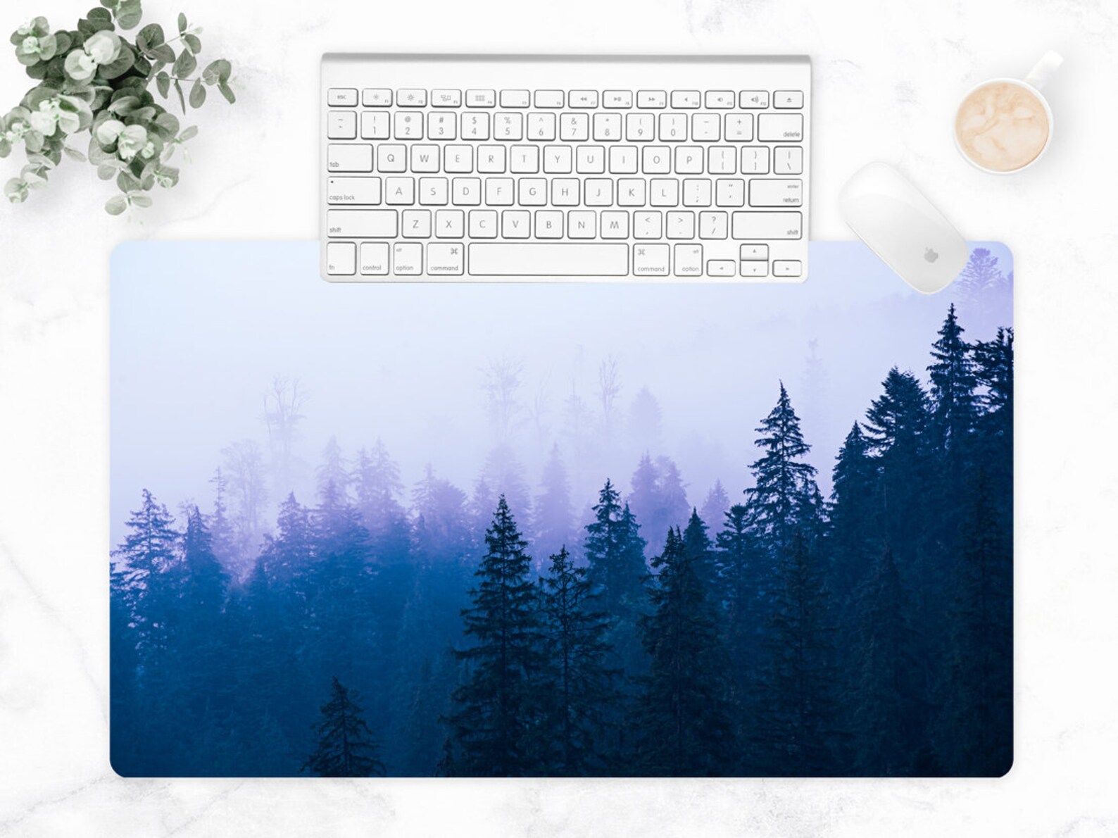 Forest Trees Large Desk Pad Keyboard Pad Trendy Workspace Etsy