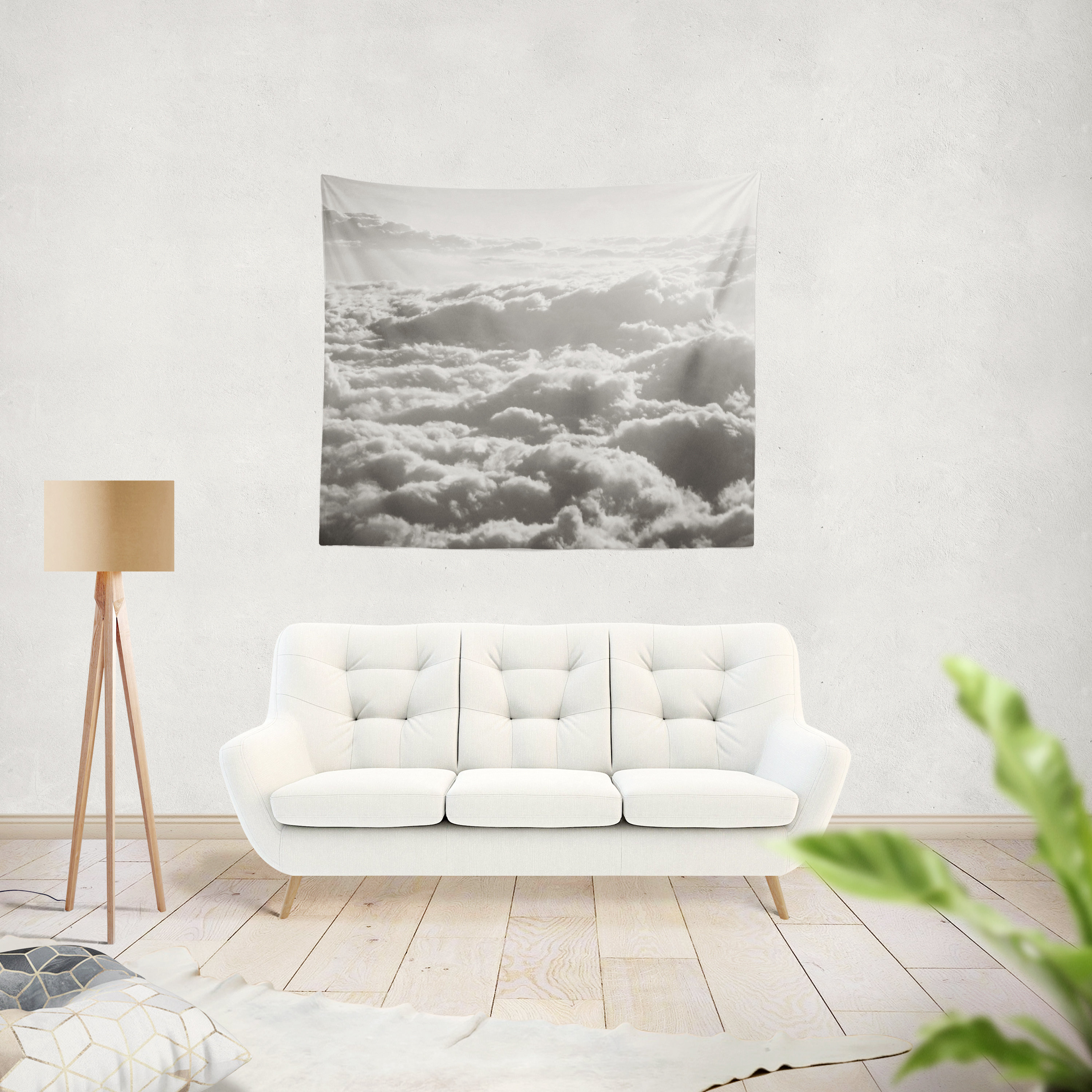 Clouds Tapestry Wall Tapestry Wall Hanging Clouds Sky Etsy