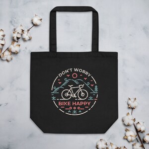 Bicycle Travel Tote | Organic Cotton Eco Bag | Sustainable Gift for Cyclist