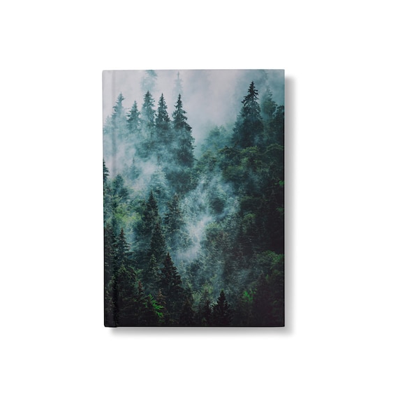 Misty Woodland Hardcover Journal, Matte Lined Notebook