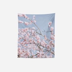 Floral Tapestry | Wall Tapestry | Wall Hanging | Cherry Blossoms | Wall Art | Backdrop | Dorm Decor | Home Decor