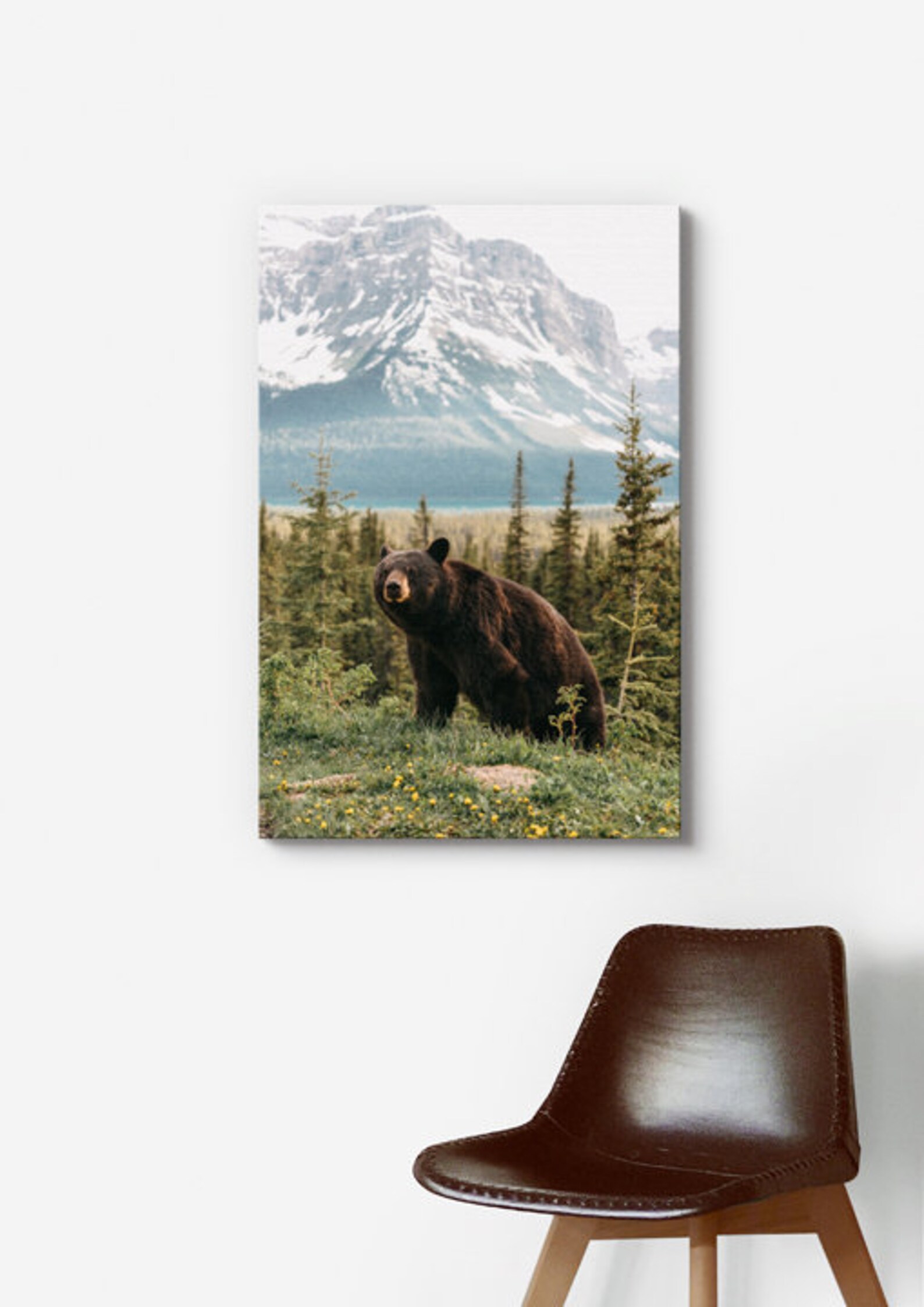 Black Bear Canvas Wall Art Decor Print Nature Ready to Hang - Etsy