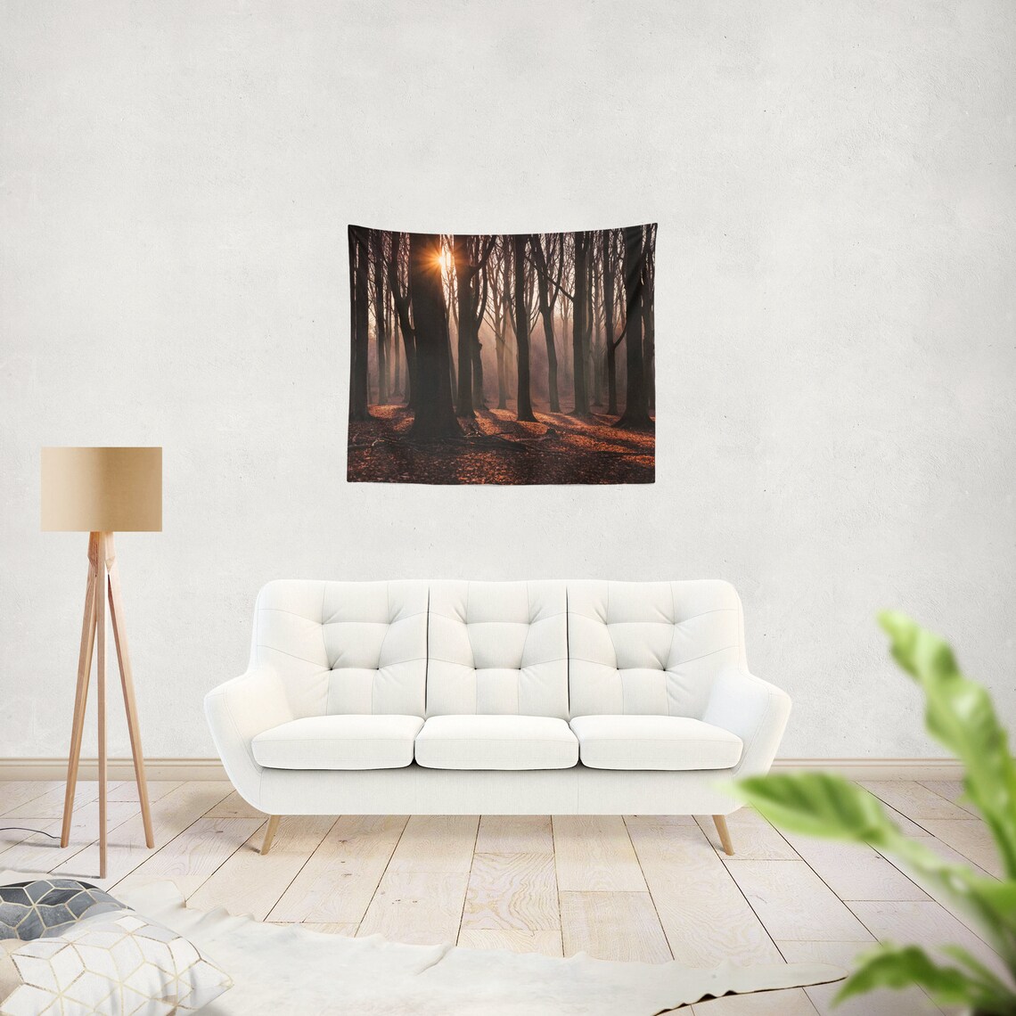 Tree Wall Tapestry Forest Wall Tapestry Forest Tapestry Etsy