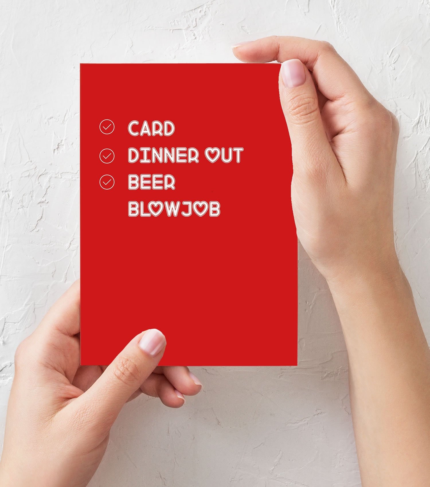 Card Dinner Out Beer Blowjob Funny Rude Offensive