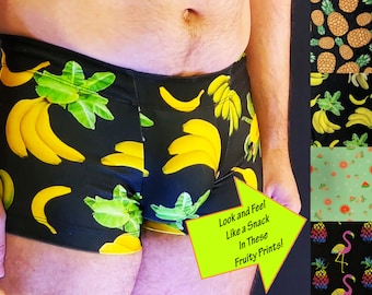 Men's Swim Trunks in Fruit Prints