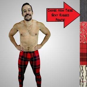 Pouch and Booty Tights in Rugged Prints, Leggings