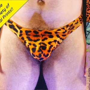 Men&#39;s Swim Thong in Animal Prints