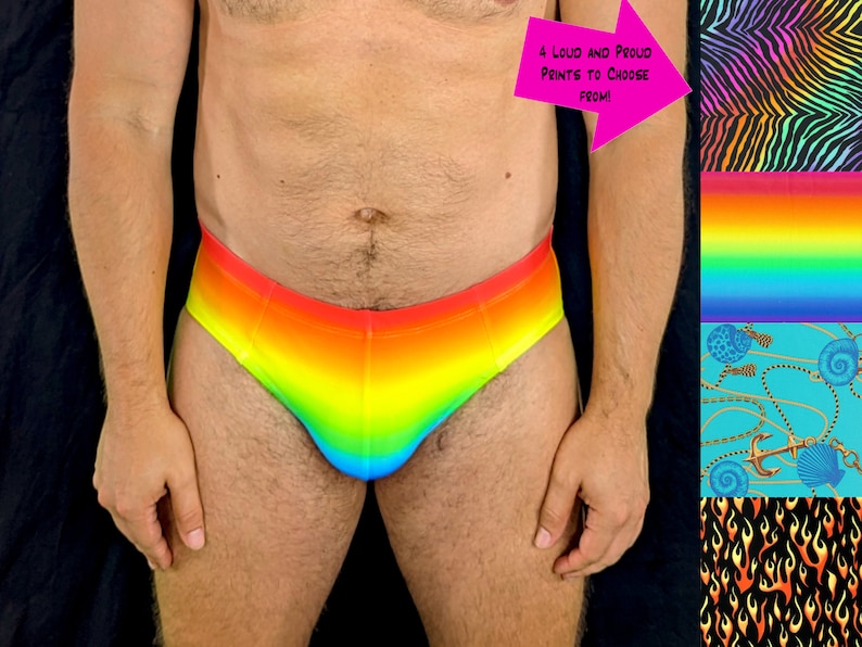 Swim Brief in Loud and Proud Prints image 6