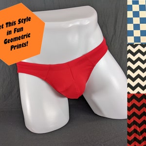 Men&#39;s Contour Bikini Swimsuit in Geometric Prints