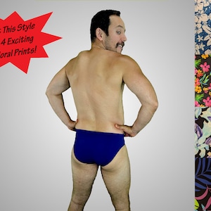 Men&#39;s Swim Brief in Floral Prints