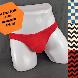 Men&#39;s Contour Bikini Swimsuit in Geometric Prints
