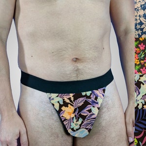 Thong Underwear in Floral Prints Cool Floral