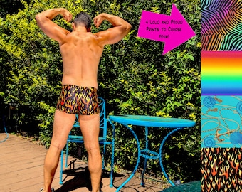 Pouch and Booty Trunks in Pride Prints