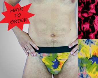 Jockstrap Underwear in Tie Dye and Swirl Prints