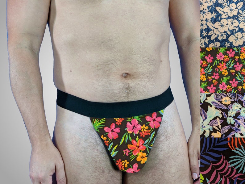 Thong Underwear in Floral Prints Warm Floral