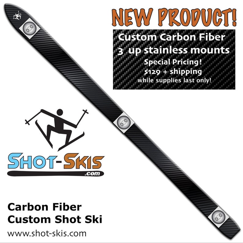 Carbon Fiber Shot Skis Etsy