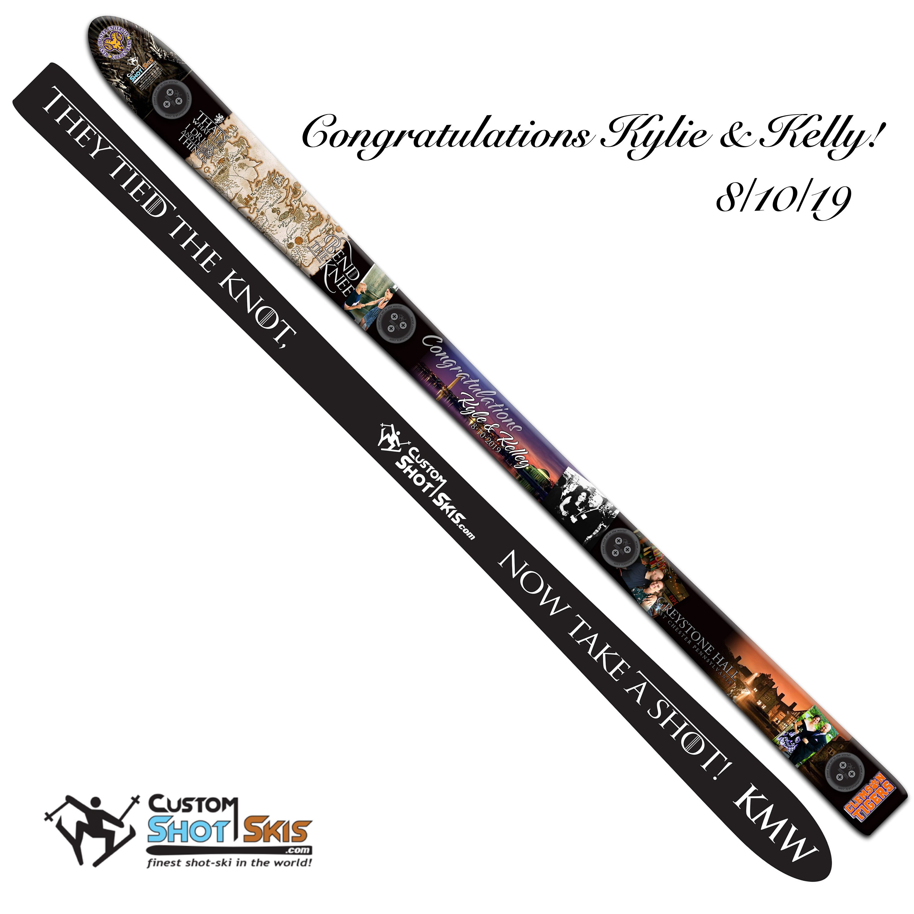 Custom Wedding Shot Ski
