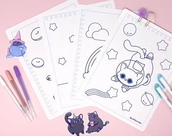 750 Coloring Pages Kawaii Cat  HD