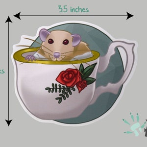 Rat Sticker, Bisca in a Tea Cup image 3