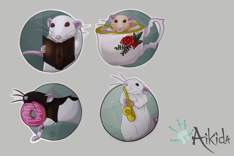 Rat Sticker, Bisca in a Tea Cup image 5