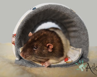 Snuggle Tunnel for Rats, Handmade Fleece and Cotton Tunnel