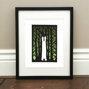 Pillar of Light - Signed Print - Joseph Smith and the First Vision - 8.5&quot; x 11&quot; - Green Colored