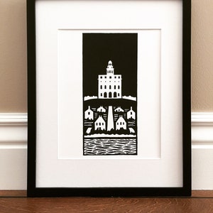 Nauvoo the Beautiful - Signed Print - Historic Nauvoo as seen from the River