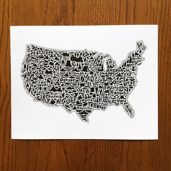 8 5 X 11 Outline Map Of The United States