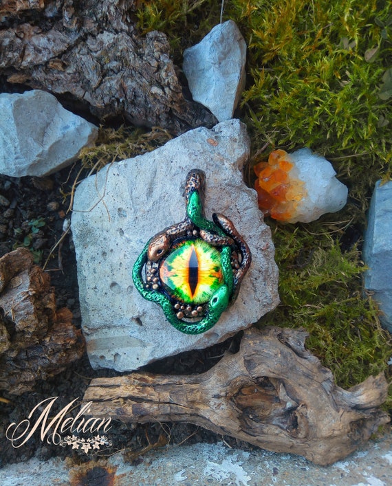 Medusa Eye Pendant, Twisted Snakes Eye Pendant, Evil Eye Necklace