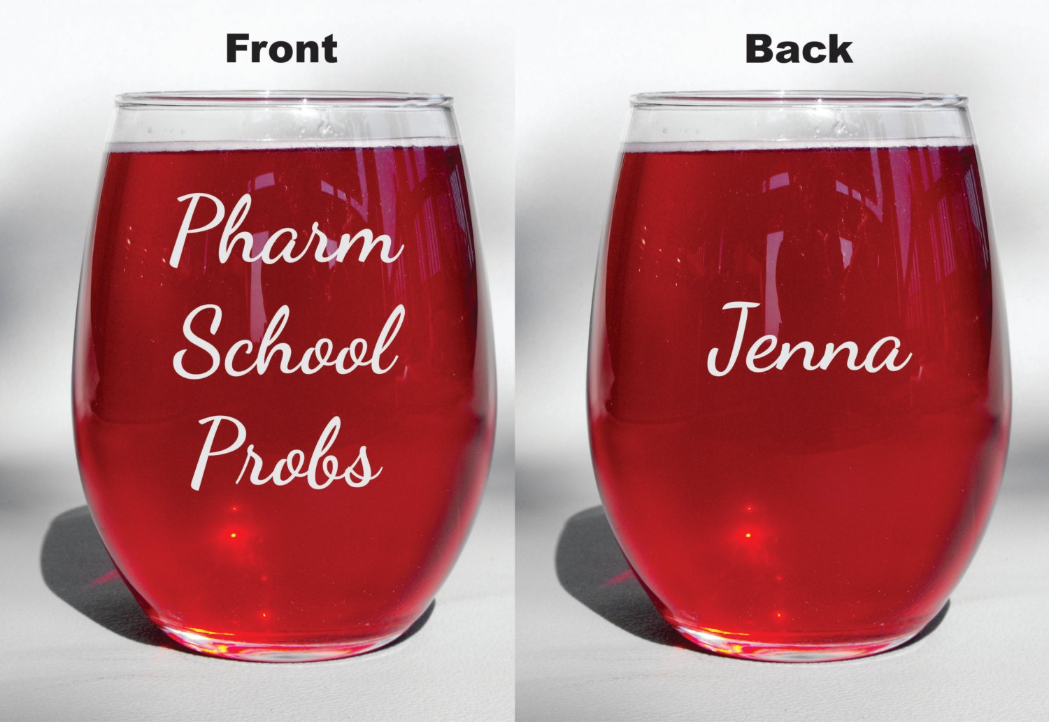 Deep Engraved Dishwasher Safe Pharm School Probs Wine Glass Etsy