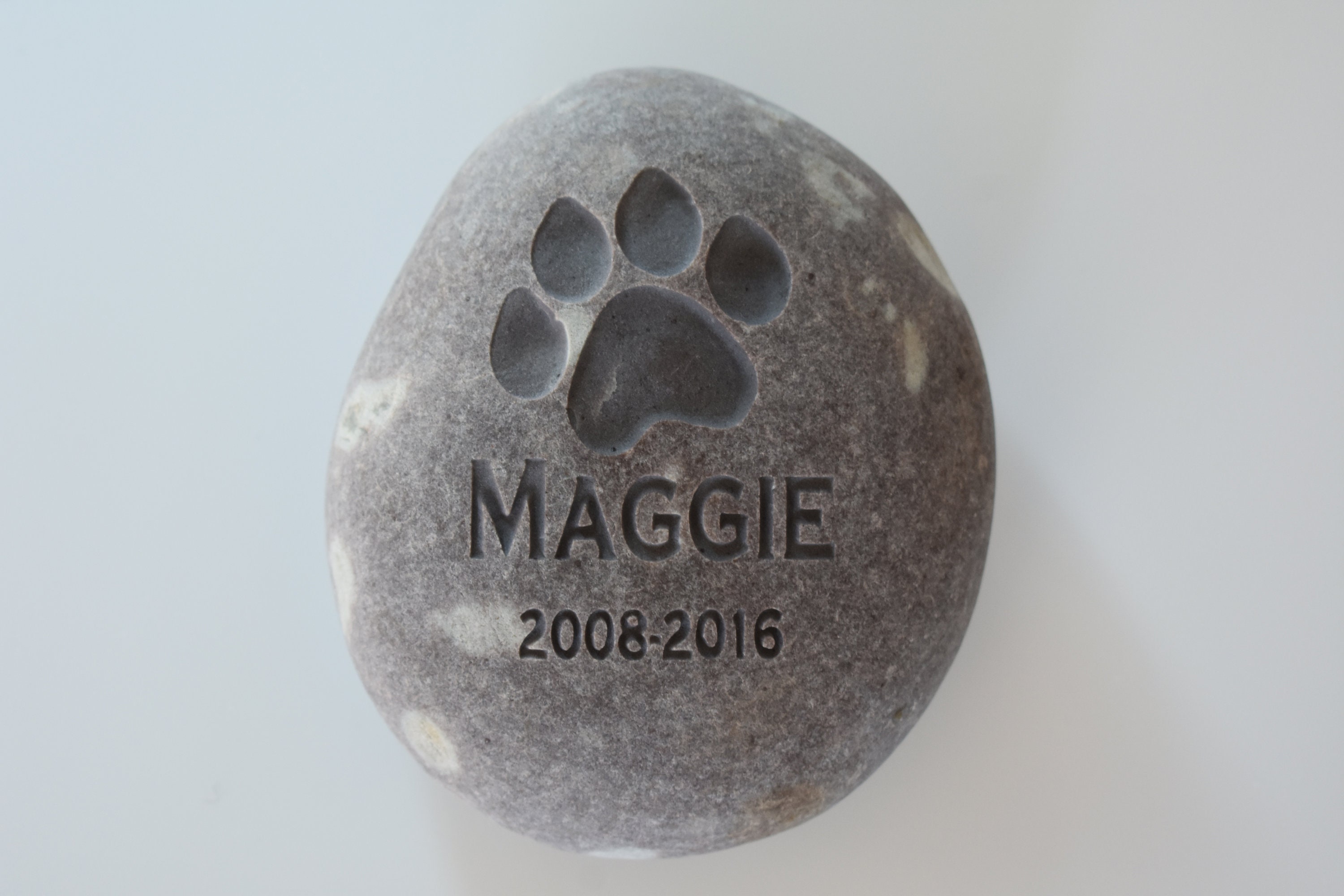 river rock memorial stones