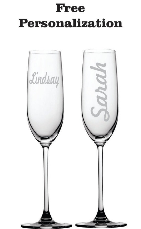 Personalized Deep Engraved Dishwasher Safe Champagne Flutes Etsy