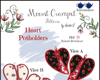 Heart Potholder Pattern - PDF Instant Download