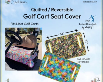 Golf Cart Seat Cover - Reversible