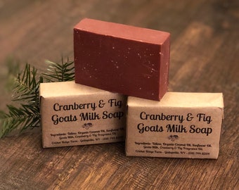 Goats Milk Soap Cranberry & Fig