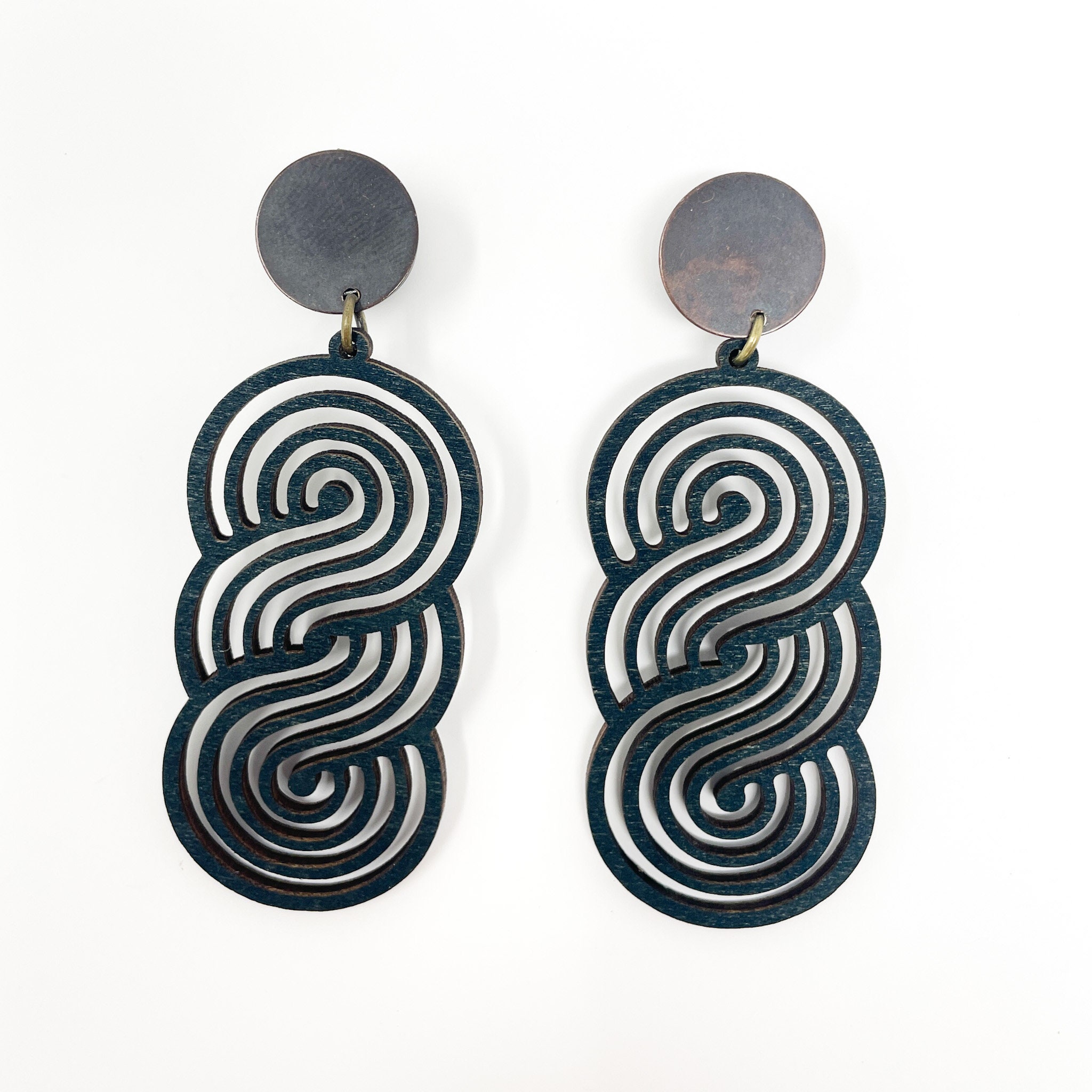 Black Wood Swirls Gauges Plugs Earrings 4g, 2g, 0g, 00g, 7 16, 1 2, 9…
